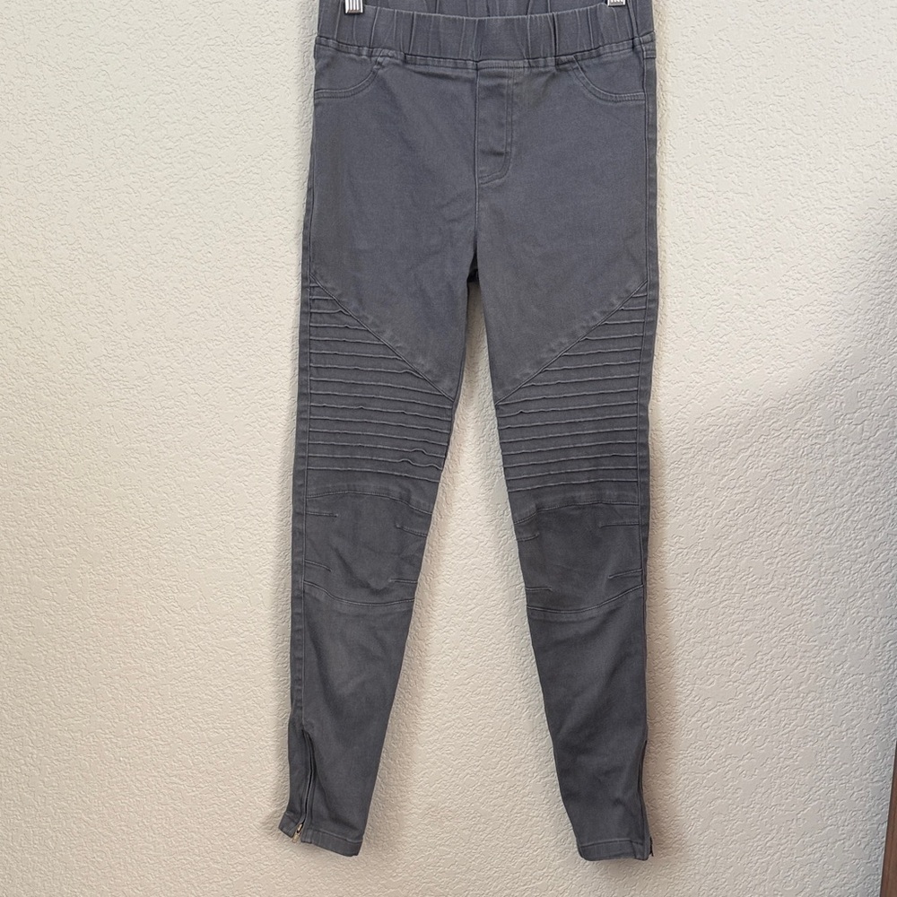 Umgee Moto Skinny Jean Stretch Gray size Small